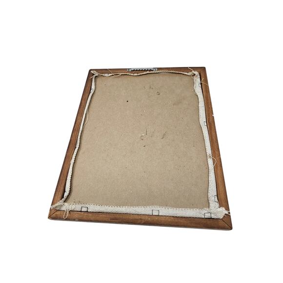 Old Salem Mill Stone Ground Grits 10x12in Framed Cross Stitch Farmhouse Rustic - Picture 2 of 2